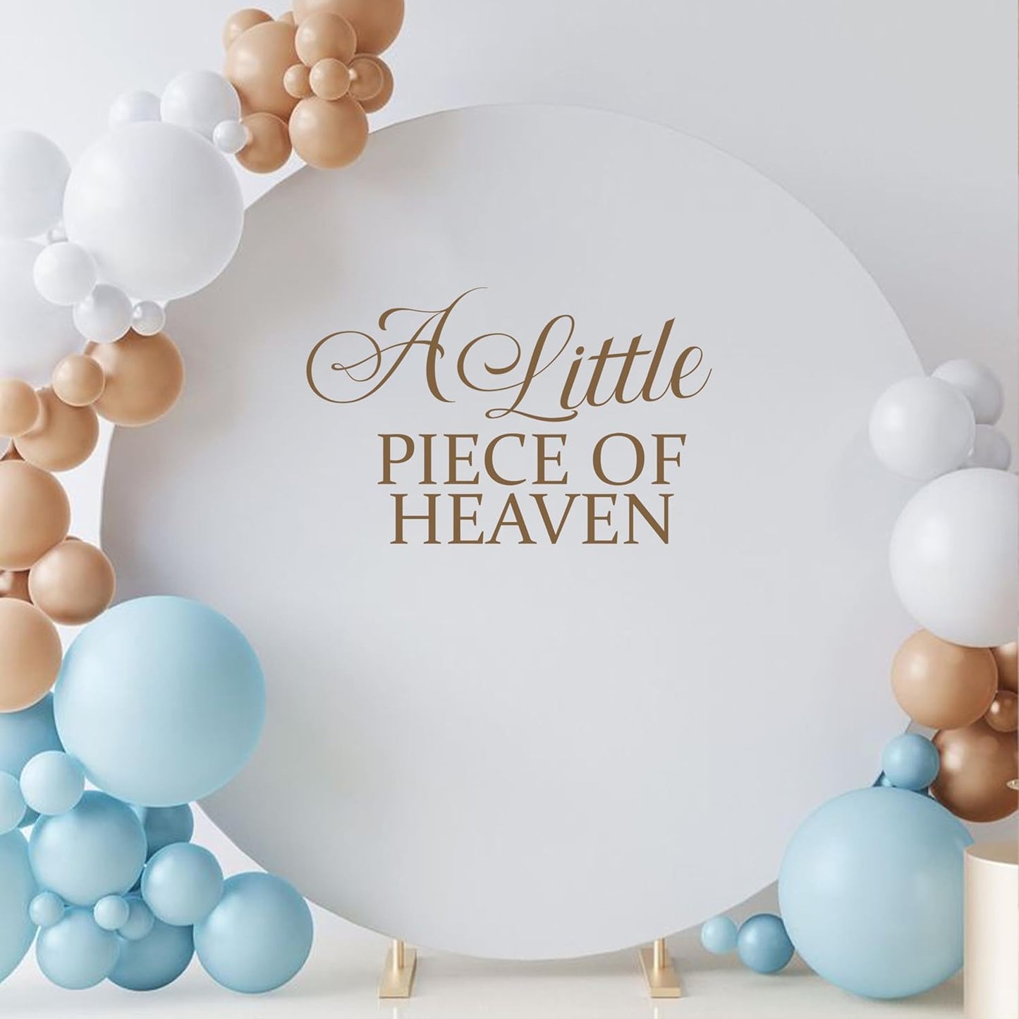A Little Piece of Heaven Baby Shower Party Decal Sign - Heavensent Birthday Wall Decal,Funny Heavenly Birthday Party Decorations Supplies (A Little Piece of Heaven)