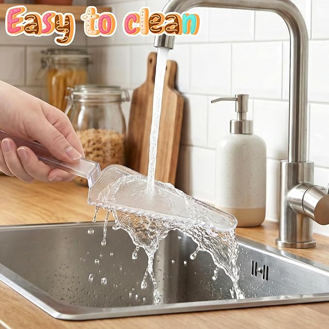 6 Pcs Plastic Cake Cutter Disposable Plastic Pie Server 9.1 Inch Pie Spatula Server Pies Pizza Pastry Slicer Serving Utensils for Kitchen Wedding Buffet Clear