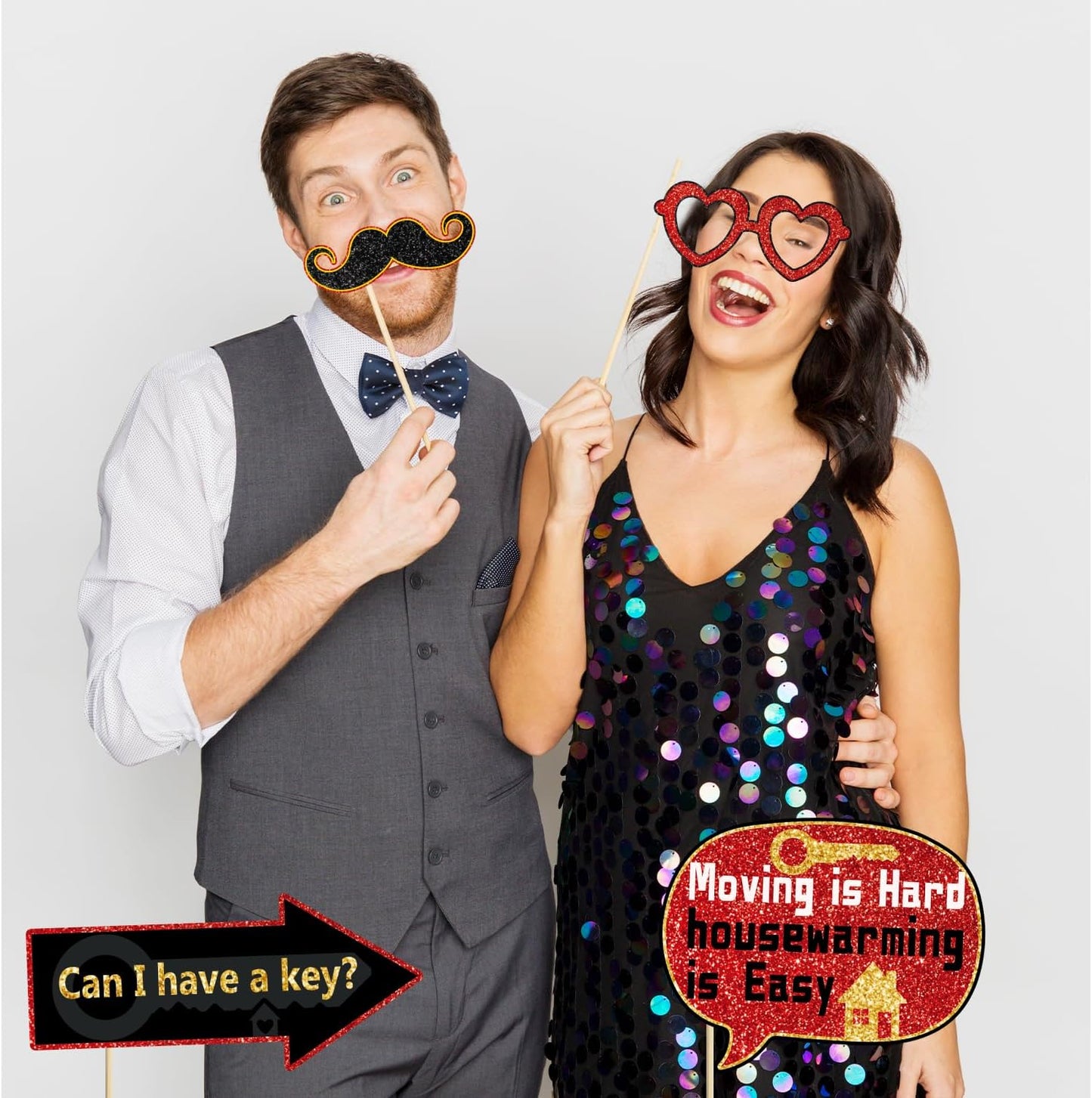 Housewarming Party Decorations Photo Booth Props Welcome Home Decor Photobooth House Warming Party Supplies Decoration New Sweet Home Photo Booth Props Kit