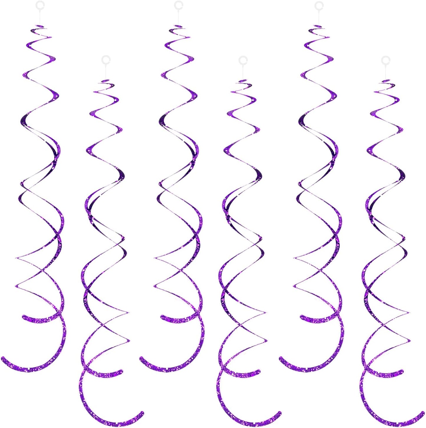 30 Pieces Purple Hanging Swirls Whirls Party Decoration Streamers Photo Booth Background for Birthday Valentine Wedding Bridal Shower Bachelorette Anniversary Engagement Party Supplies