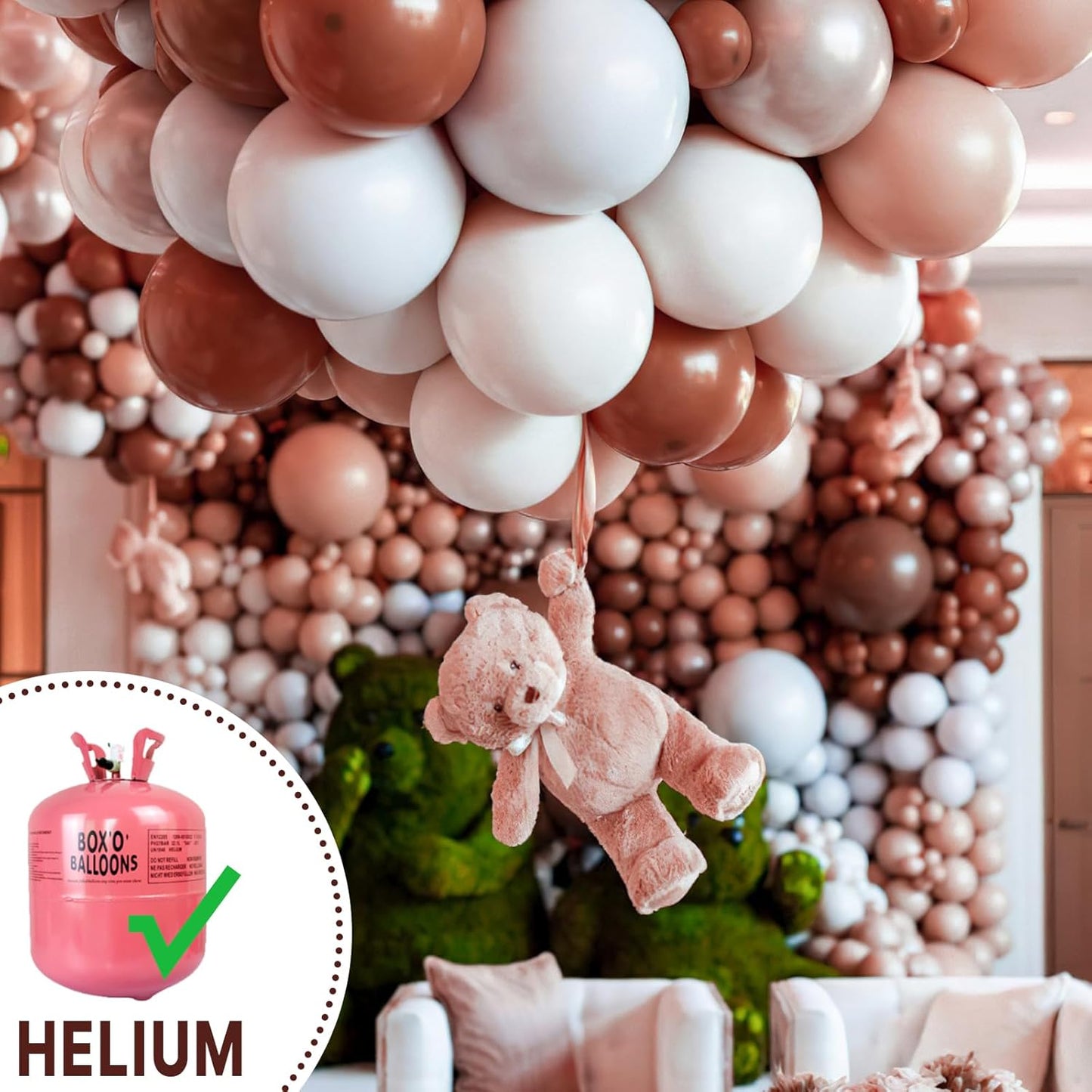 PartyWoo Brown Balloons 4 pcs 36 Inch Extra Large Big Jumbo Giant Dark Brown Boho Neutral Coffee Latex Helium Balloons for Wedding Baby Shower Gender Reveal Birthday Party Decorations Brown-F08