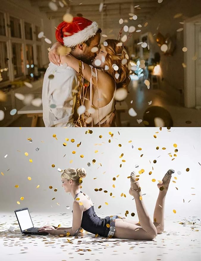 Gold Confetti 15mm Tissue Paper Confetti Glitter 5000 pcs for Wedding Party Decoration or Filled Balloons