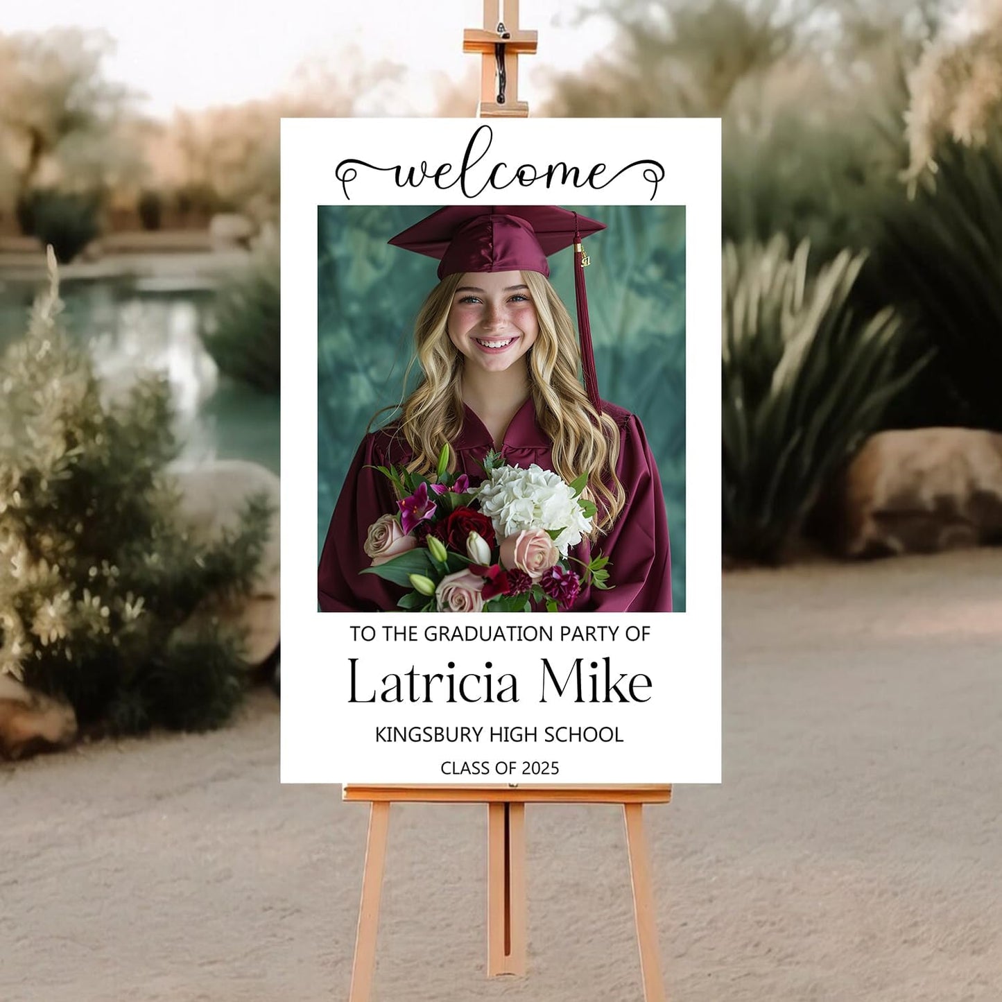 Custom Graduation Party Welcome Sign, Class of 2025 Yard Signs, Senior, High School, College Graduation Welcome Sign 2025, Graduation Party Decorations
