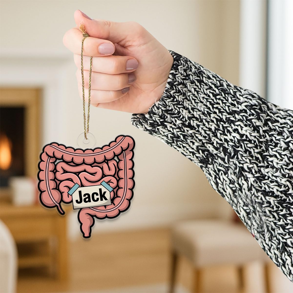 Personalized Intestines Ornament, Custom Anatomy Christmas Ornament, Medical Student Gift, Doctor Nurse Holiday Decoration, Unique Keepsake Acrylic Ornament – Personalized