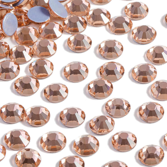 Beadsland Hotfix Rhinestones, 1440pcs Flatback Crystal Rhinestones for Crafts Clothes DIY Decorations, Champagne, SS20, 4.6-4.8mm