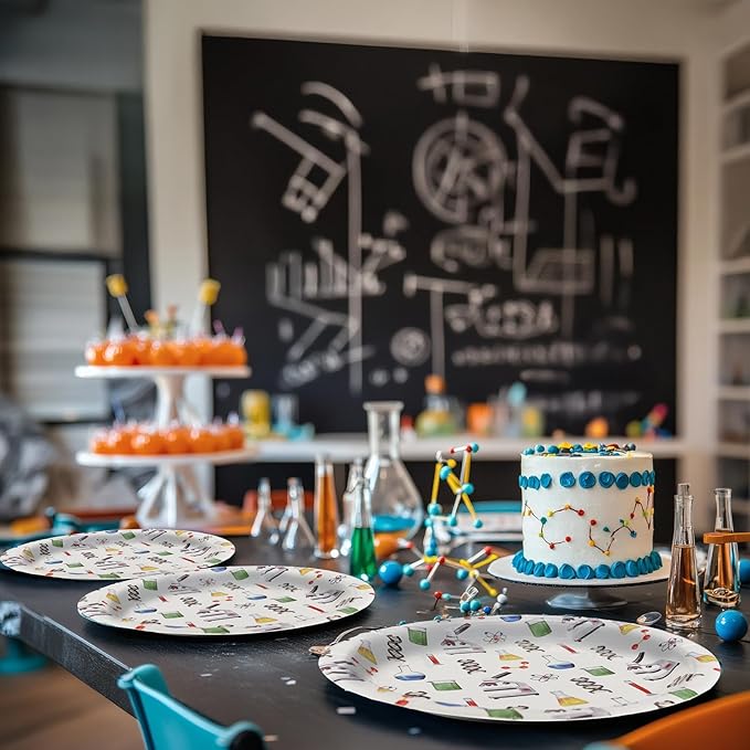 Science Party Decorations - Science Party Plates and Napkins for Kids Birthday Party, Serves 40 Guests