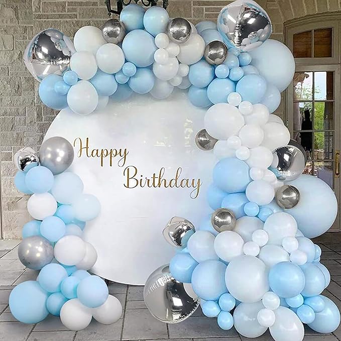 Light Blue Balloons 12 inch, Pastel Blue Latex Balloon 50pcs Party Balloons for Graduation Baby Shower Gender Reveal Wedding Birthday Party Decorations