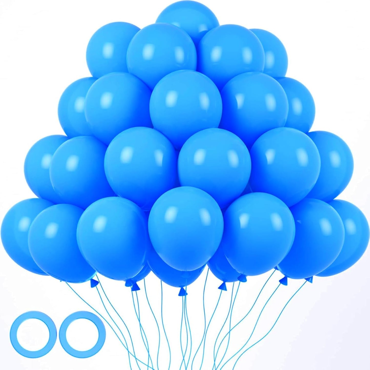 105pcs Blue Balloons 12inch Party Latex Balloons for Boys Girls Birthday Baby Shower Gender Reveal Wedding Sunflower Party Decorations