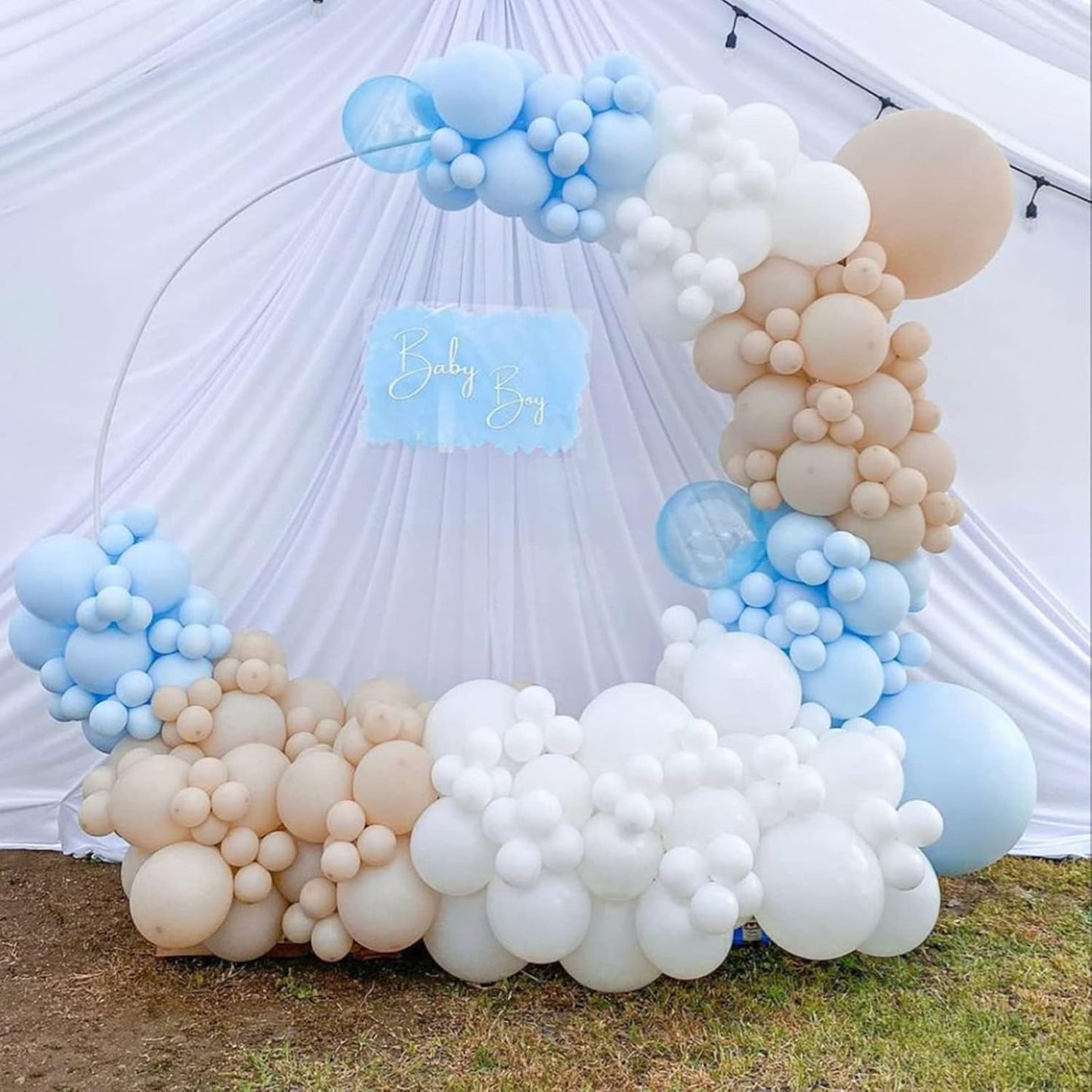 130pcs White Balloons Different Sizes 18" 12" 10" 5" Party Latex Balloons for Birthday Baby Shower Graduation Wedding Anniversary Party Decorations