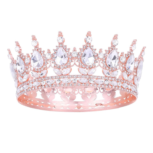 Queen Crown for Women Crystal Tiara for Girl Rhinestone Wedding Headband for Bride Hair Accessories for Costume Birthday Party Prom Gifts