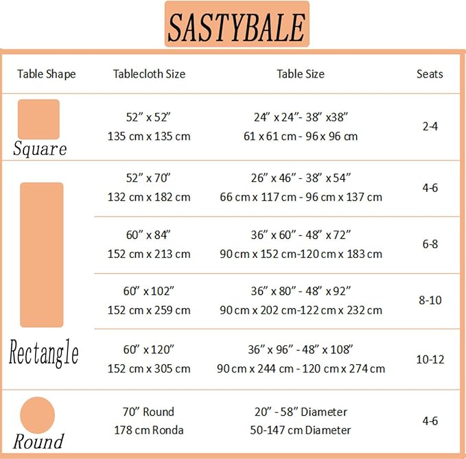 SASTYBALE Square Thanksgiving Tablecloth Washable Spill Proof Wrinkle Resistant Damask Table Cloth, Soft Polyester Table Cover for Kitchen Parties Farmhouse, Amber 52×52 Inch