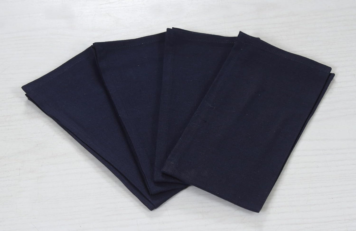 ANA Cloth Napkins Set of 12 (17.5x17.5) inch 100% Cotton Dinner Napkin Washable Hotel Quality Reusable Kitchen & Table Linen for Fall Thanksgiving Family Dinners Weddings & Everyday Use - Navy