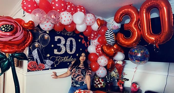 2 Numbers Balloon 40 Inch Red Two Balloon Number Birthday Decor, 2nd 12 21st Party Celebration Decorations Graduations Wedding Baby Shower