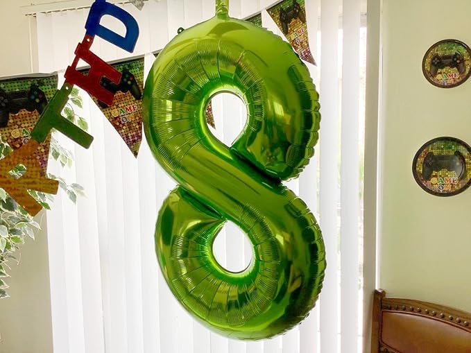 7 Balloon Numbers 40 Inch, 6 7 Birthday Decorations, Light Green Seven Birthday Decor, 7 17 27 70 Year Old Balloon Number for Engagement, Wedding, Graduations