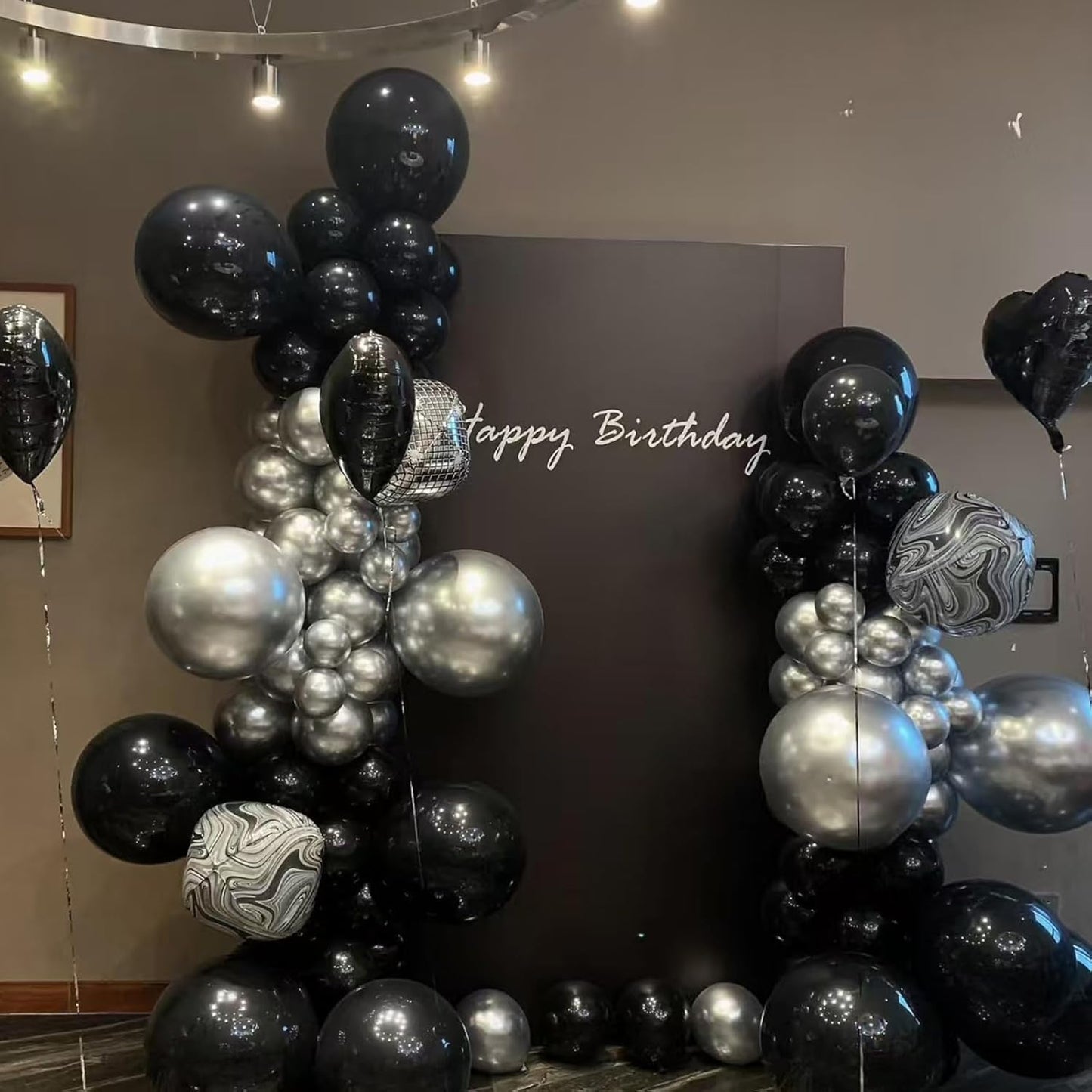 Black Latex Balloons, 100pcs 12inches Round Helium Balloons for Black Themed Wedding Graduation Anniversary Birthday Party Backdrop Decorations