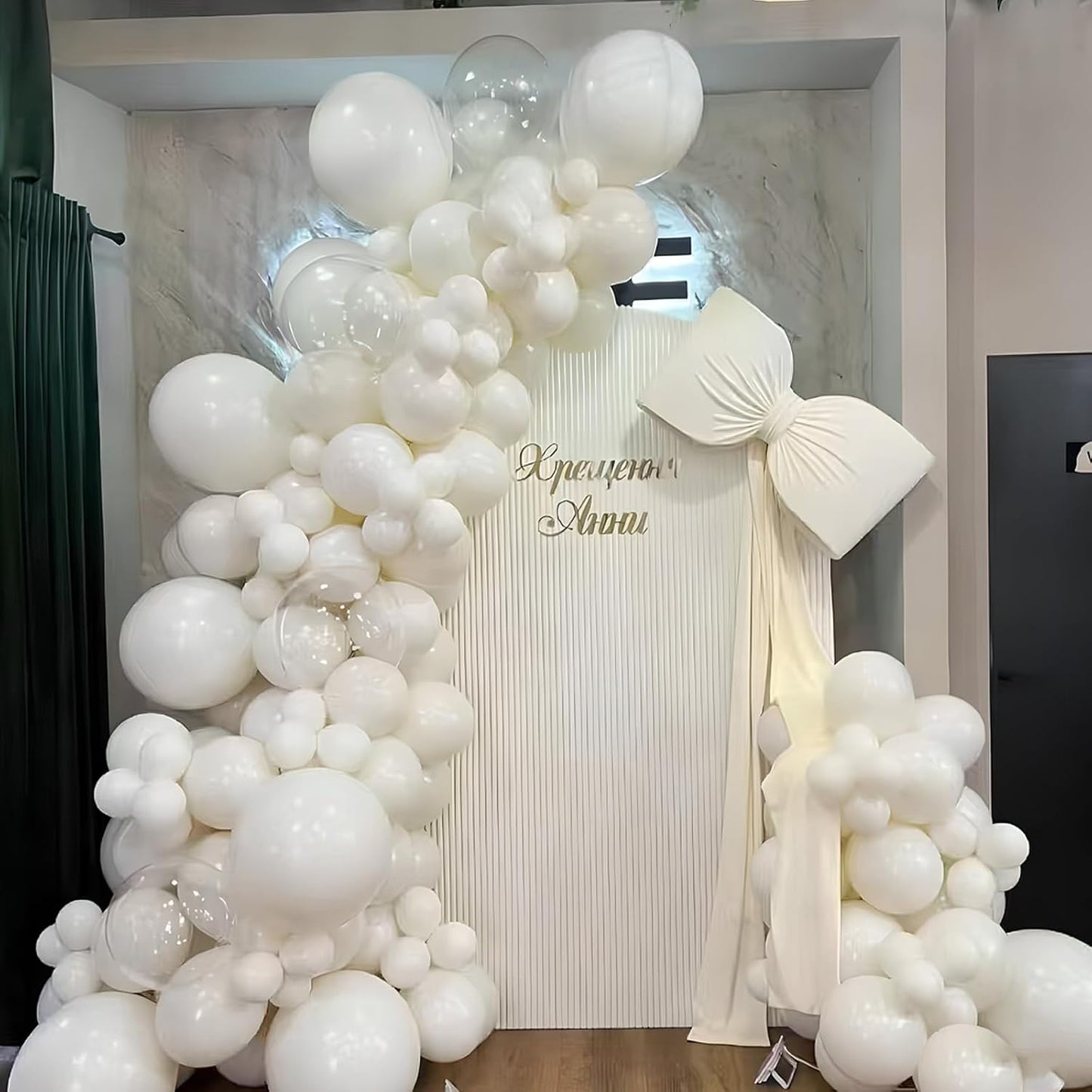 White Latex Balloons, 100pcs 12inches Round Helium Balloons or White Themed Wedding Graduation Birthday Party Backdrop 4th of July Decorations Independence Day