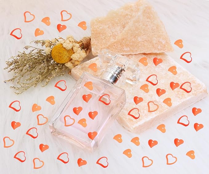 ONLYKXY 1200Pcs Love Heart Shaped Confetti, Table Wedding Decoration, Glitter Confetti for Wedding Party (Glitter Red)