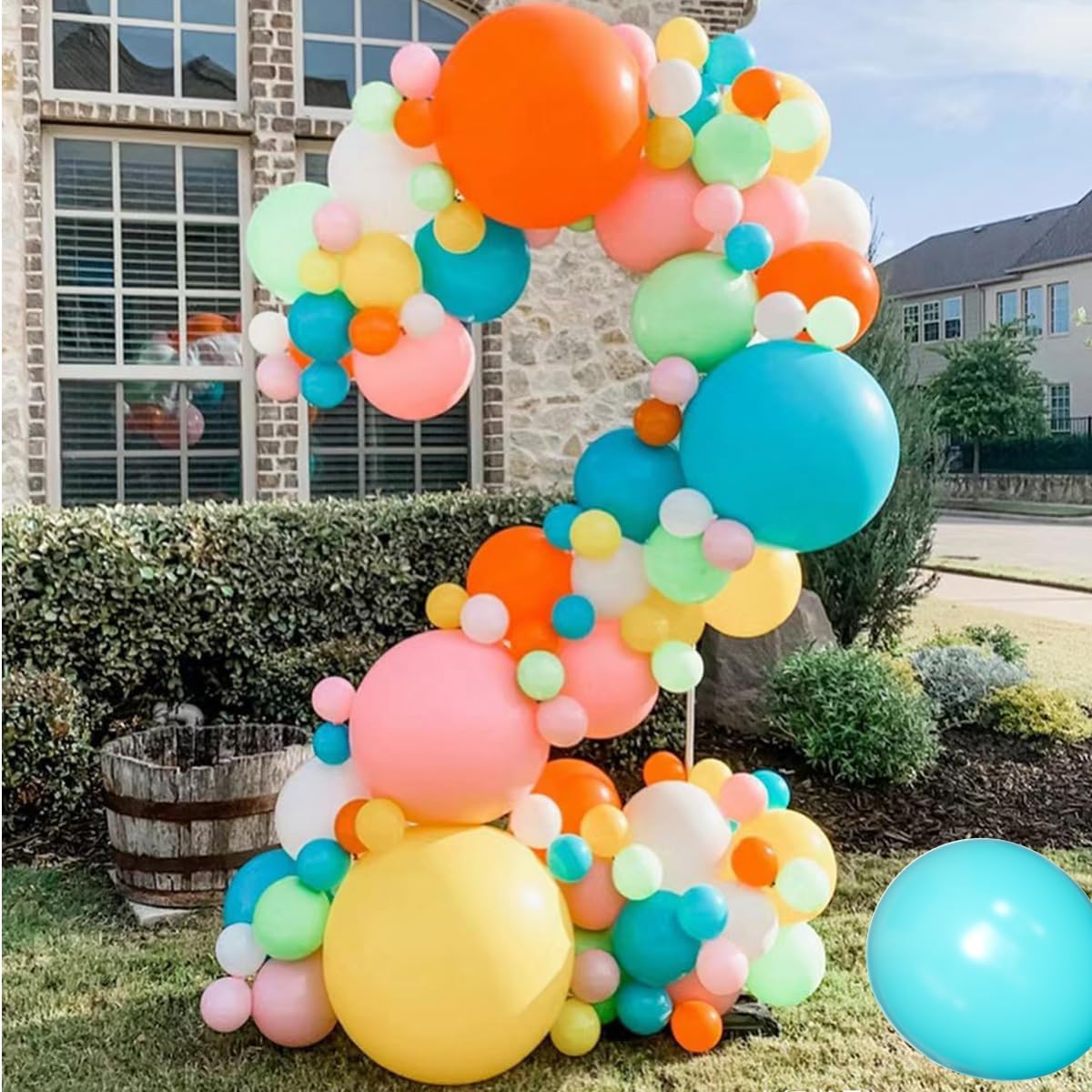 Rainbow Balloons Garland Arch Kit, 146Pcs 5 Assorted Color Latex Balloon Different Sizes 18 12 10 5 Inch for Gender Reveal Baby Shower Wedding Birthday Party Decoration
