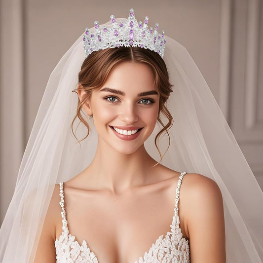 Tiaras and Crowns for Women Crystal Princess Tiaras Rhinestone Queen Crowns For Wedding Bridal Birthday Prom Pageant Party (Tiara 100)