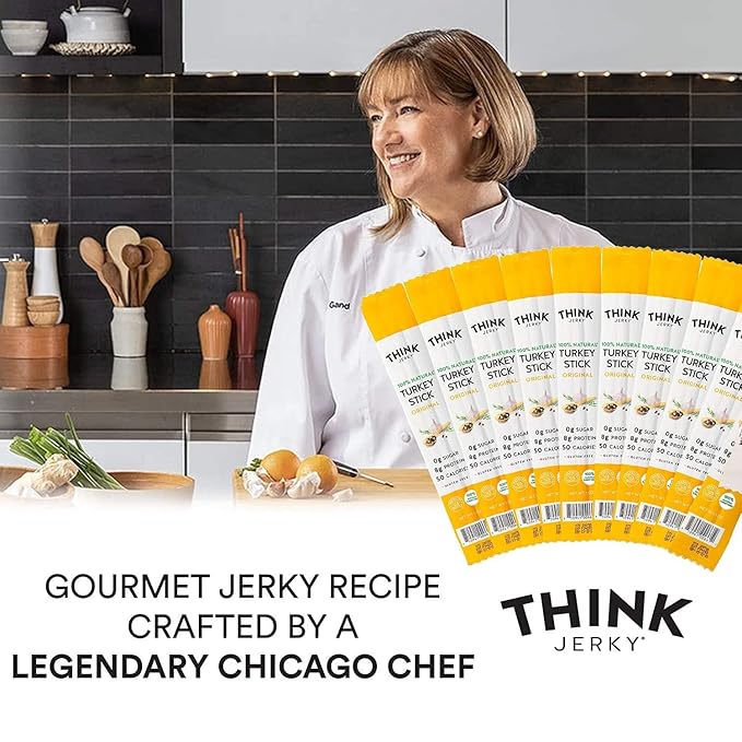 Think Jerky Meat Stick Variety Pack, High Protein, Sugar Free, Gluten Free, No Nitrates Keto Paleo Friendly - 0.5 oz Sticks, 18 Pack