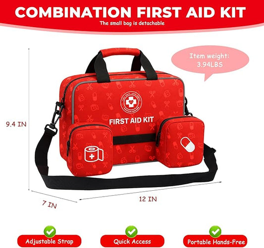 All-in-One Premium 530 Piece Emergency First Aid Kit, Large Medical Kit for Home, Car, Camping, Travel, Hiking, Sports & Outdoor