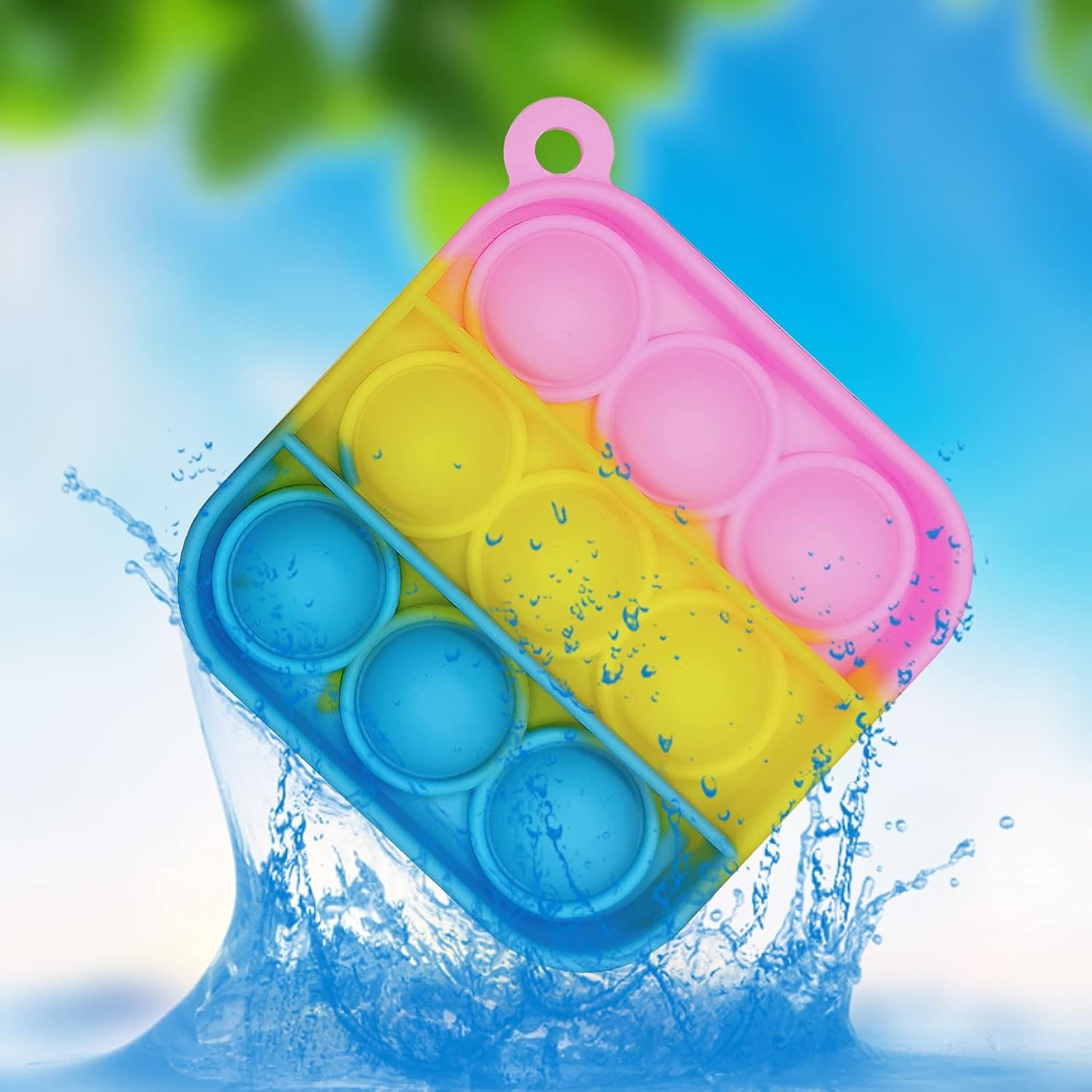 30 Pcs Mini Pop Bubble Fidget Toys for Party Favors, Small Silicone Pop Keychain Bulk for Goodie Bag, Classroom Prizes Stuffers Christmas Valentine Gifts for Kid Students