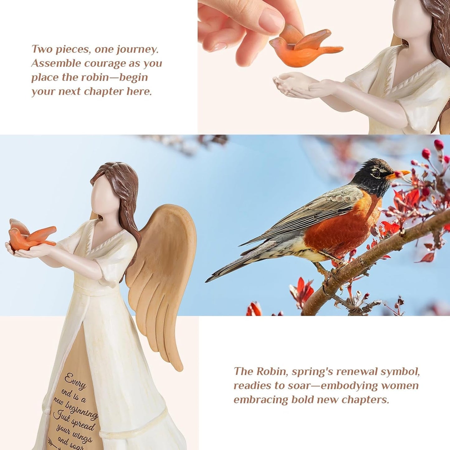 Retirement Gifts for Women 2025: Happy Retired Gift for Woman Nurse Coworker Teacher Doctor Friend Angel Figurine for Retirement Party Decorations