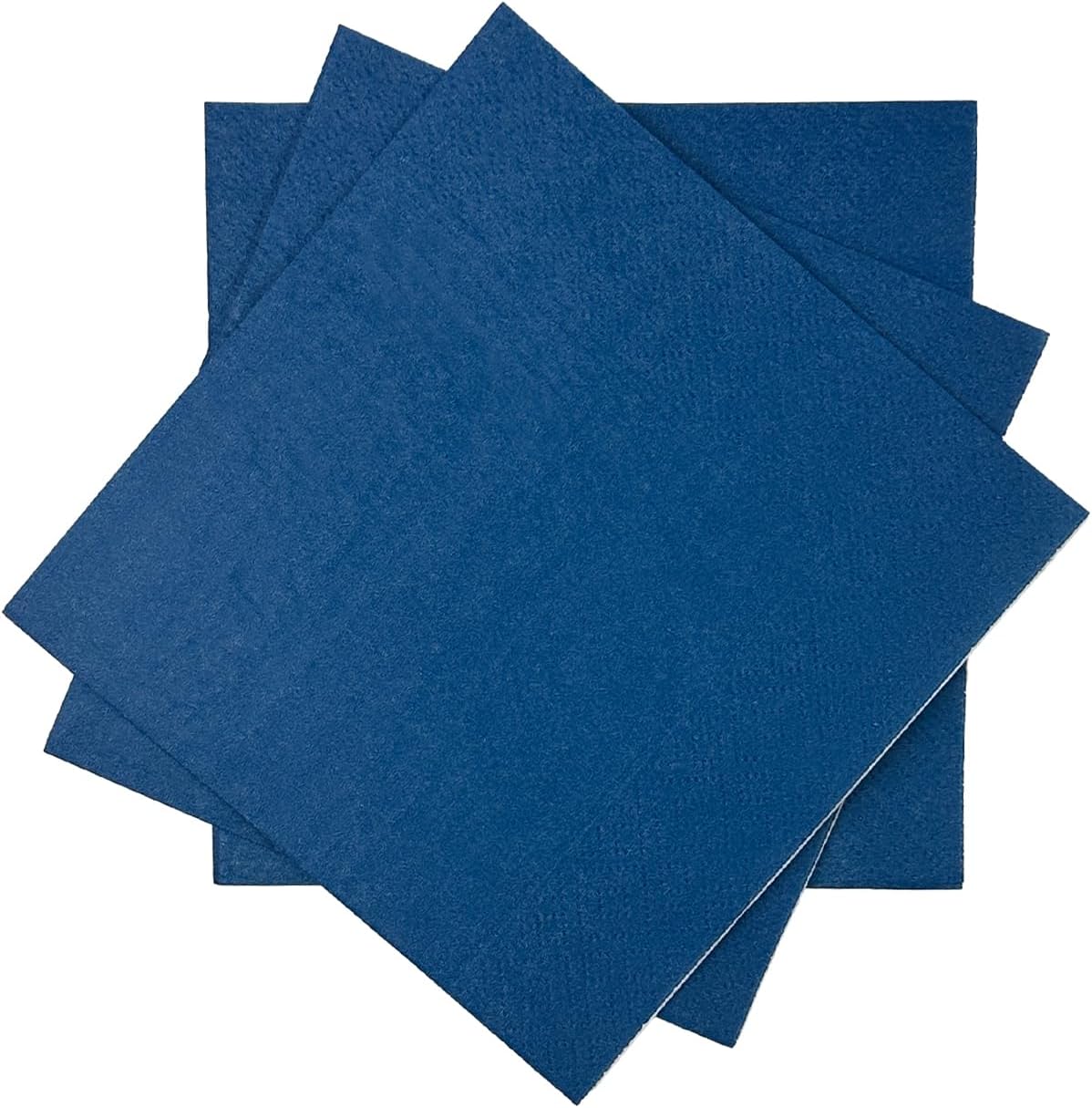 Navy Blue Cocktail Napkins 5 * 5inch Disposable Beverage Napkin Paper for Cocktail, Dinner, Wedding, Birthday Party Dessert Wine（ 120 Count）