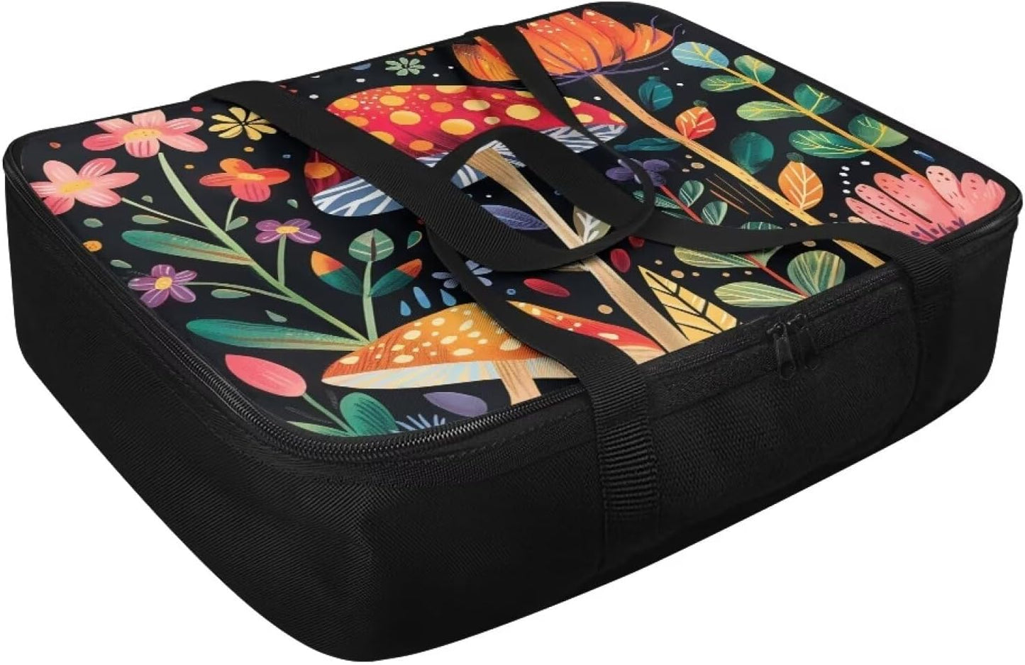 Mushroom Flower Insulated Casserole Carriers Reusable Dish Carrying Case Portable Food Warmer for Hot or Cold Food for Beach Parties Picnic