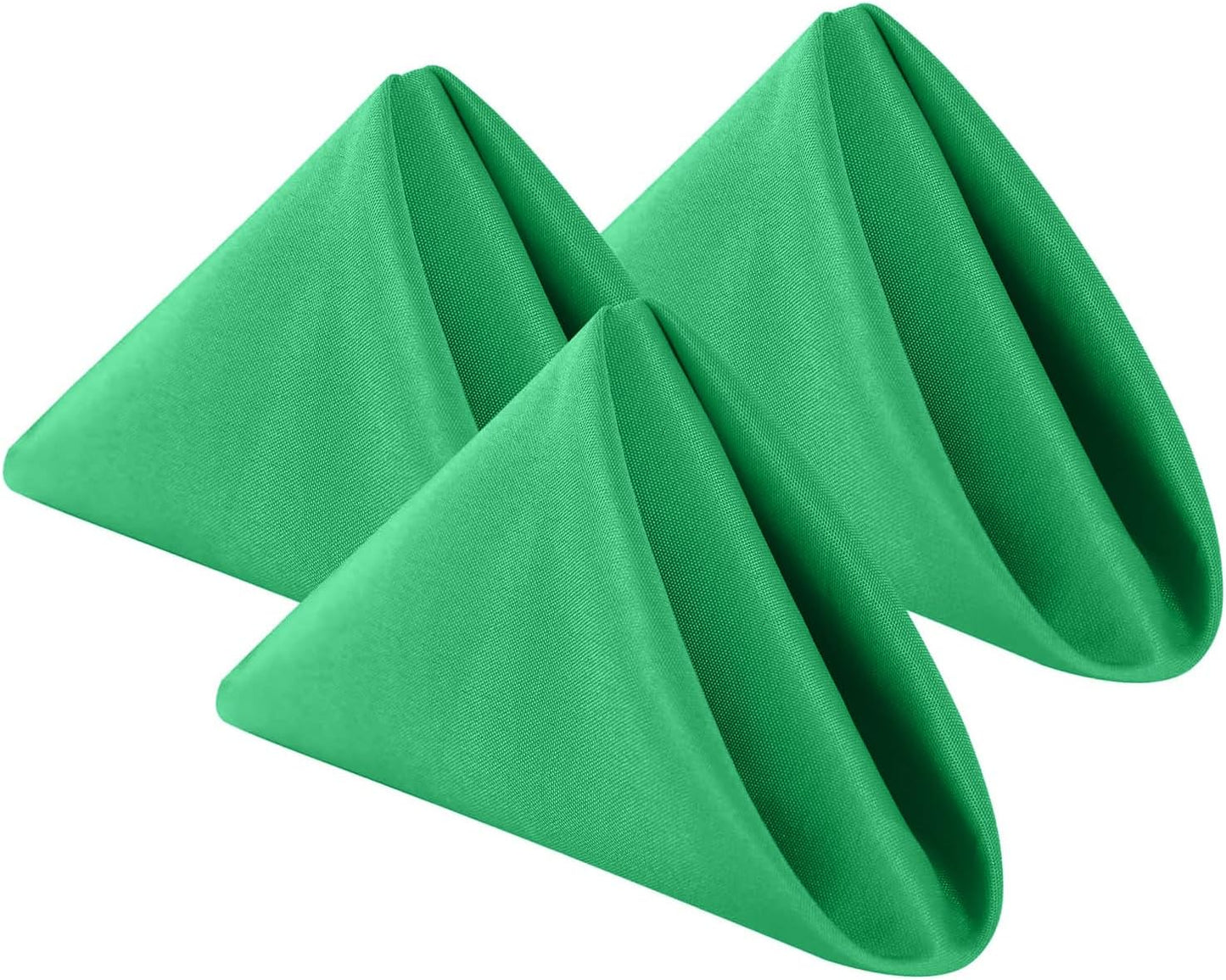 Cloth Napkins 20x20 inch Washable Polyester Dinner Napkins Soft Table Napkins for Wedding Party Dining Banquet(Emerald,100PCS)