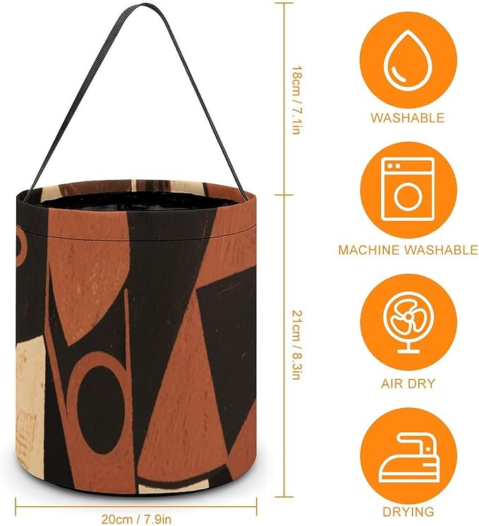 Halloween Candy Bucket - Elephant March Print Trick Or Treat Candy Bag, Gift Bag for Party Favor Supplies