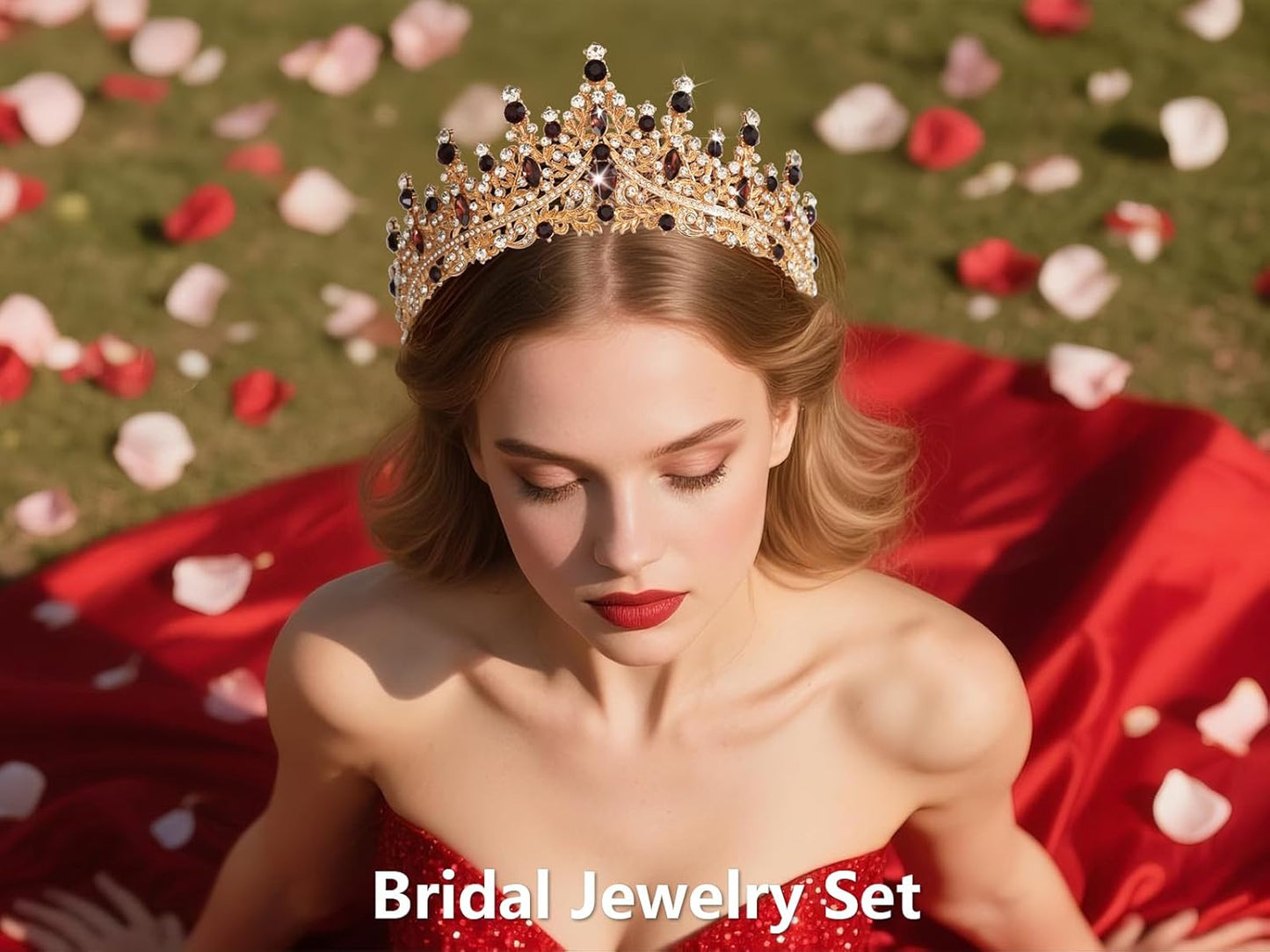 Kamirola Crystal Crowns and Tiaras Headband for Girl or Women Birthday Party Wedding Prom Bridal Halloween Christmas （TR19）