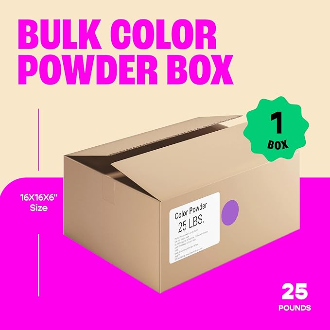 Chameleon Colors 25 lb. Color Powder - 1 Pack - Vibrant Purple Color - for 15-20 People - Non-Toxic & Gluten-Free - for Holi, Color Wars, Fun Run, Gender Reveal, Summer Camp & More