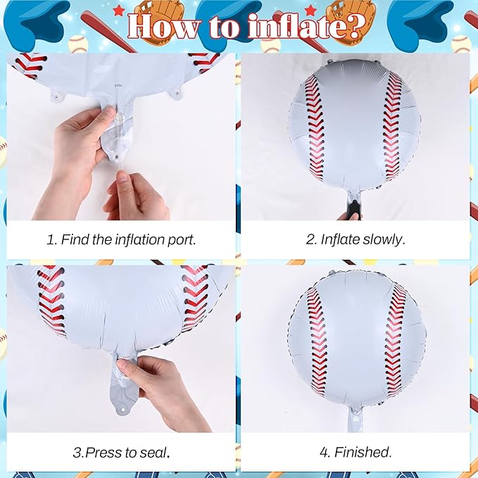 Baseball Balloon Arch Kit, Red Dusty Slate Blue Ivory Nude Balloon Garland for Baseball Birthday Party Decorations Boys Summer Baby Shower Rookie of The Year First Birthday Sport Themed Decorations