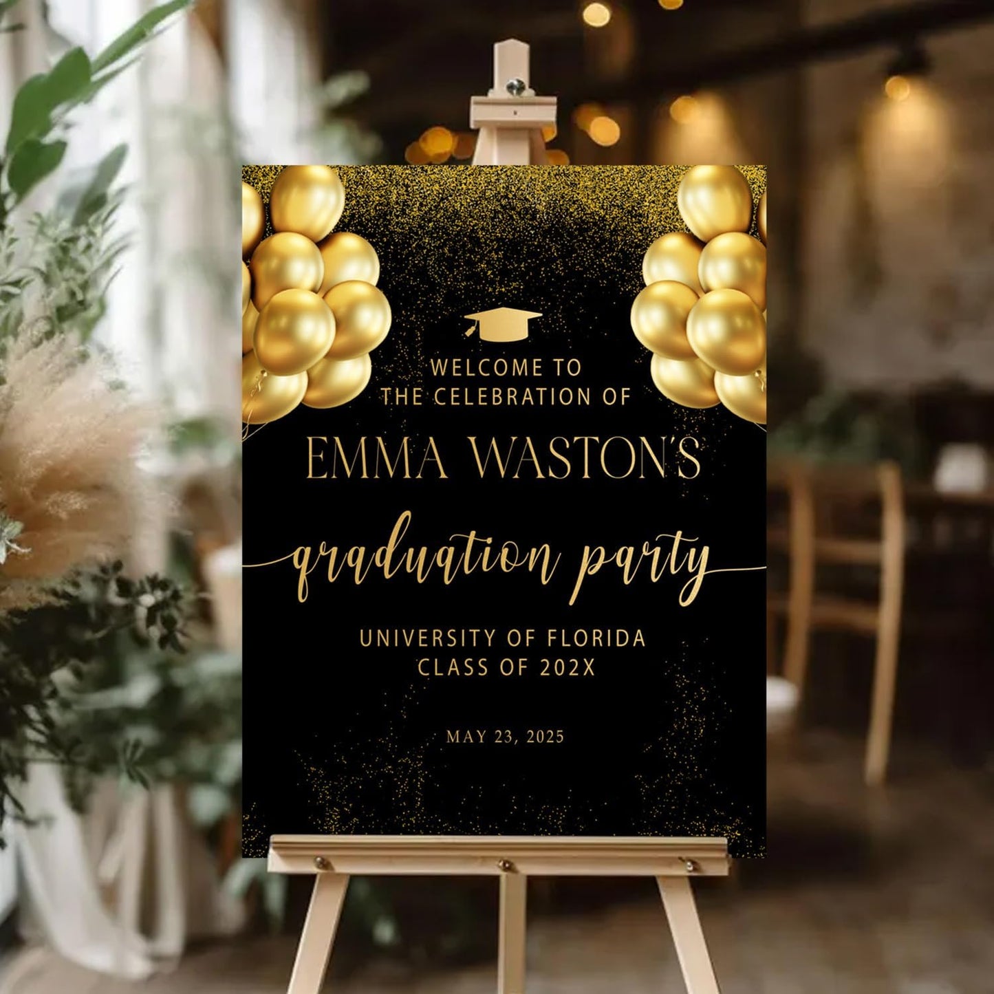 Personalized 2025 Graduation Party Welcome Sign, Minimalist Grads Decor, Class of 2025 Graduation Party Poster, Custom Graduation Party Sign, Congrats Grad Decorations Design 11