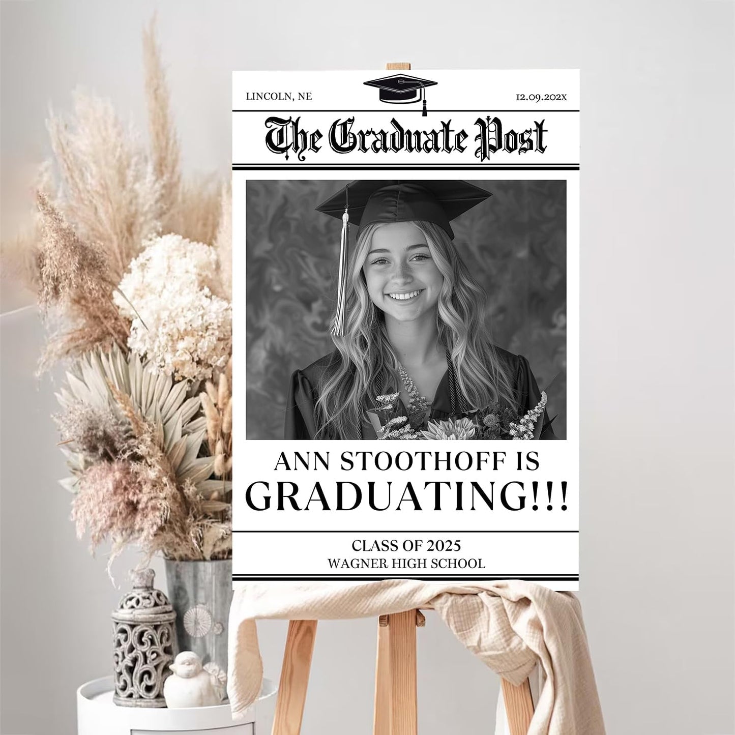 Graduation Welcome Sign, Senior College Graduation party welcome sign, Simply Graduation Party Sign, Graduation Party, Personalized Welcome To Name Graduation Party Class of Year Sign