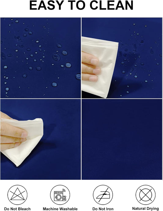 Fokitut 2 Pack Waterproof Rectangle Tablecloth, 60x84 Inch, Stain Resistant and Wrinkle Polyester Table Cloth, Fabric Table Cover for Kitchen Dining, Wedding, Party, Holiday Dinner-Royal Blue