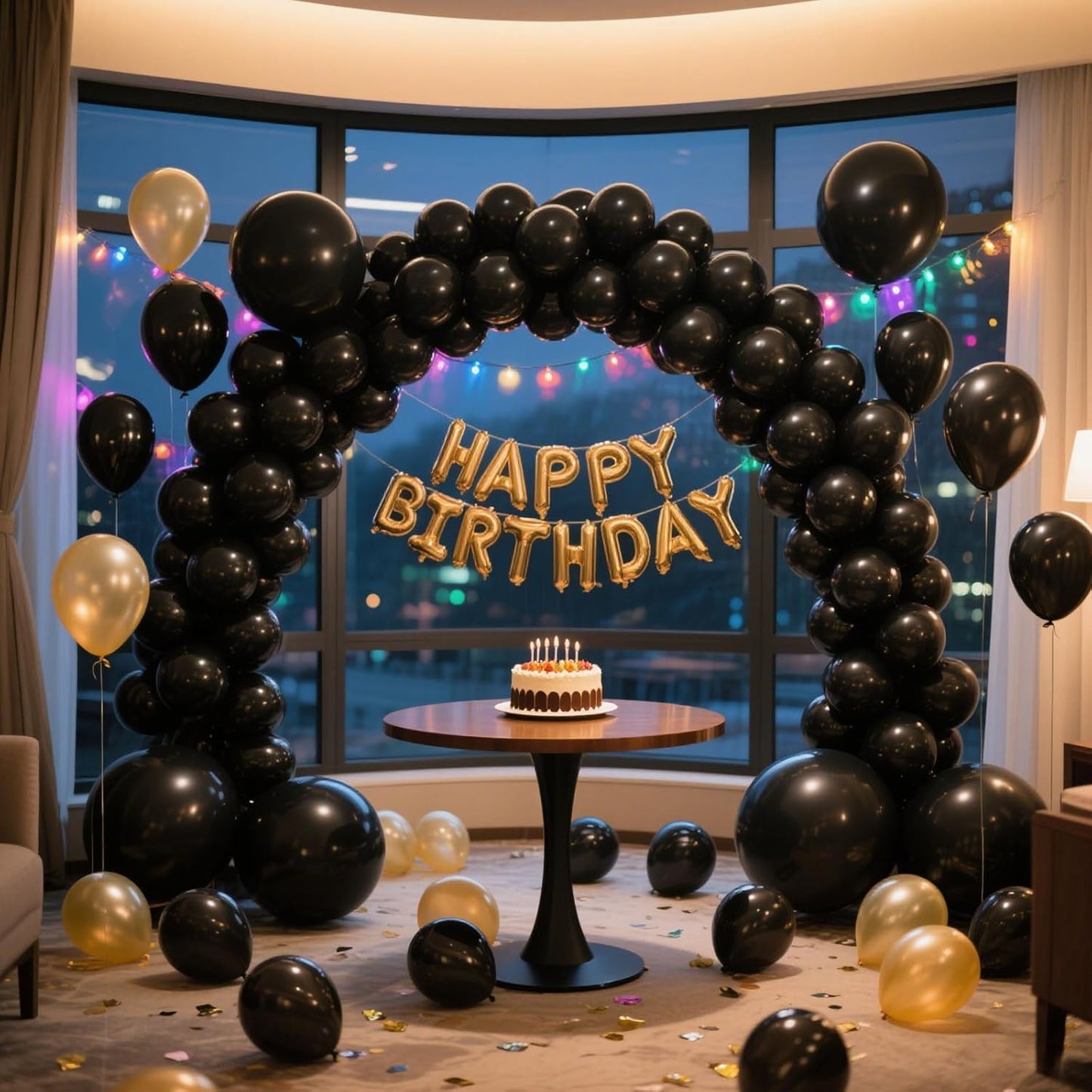 Black Balloons Party Decorations 160 Pack 5 inch Round Halloween Latex Balloons for Black Themed Wedding Graduation Anniversary Birthday Party Backdrop Decorations
