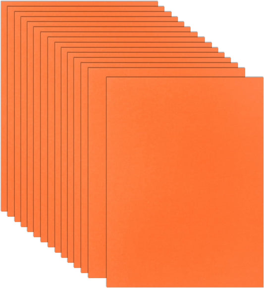 32 Sheets Orange Cardstock 8.5 x 11 for Halloween, 80lb Premium Pumpkin Color Card Stock for DIY Card Making, Halloween Decorations, School Scrapbooking, Memos