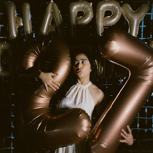 Dark Brown 7 Balloon, Coffee Brown Number Balloons 40 Inch, 7th Chocolate Birthday Decorations for Kids Girls Boys Party Decoration for Women Men, Number 7 Balloon