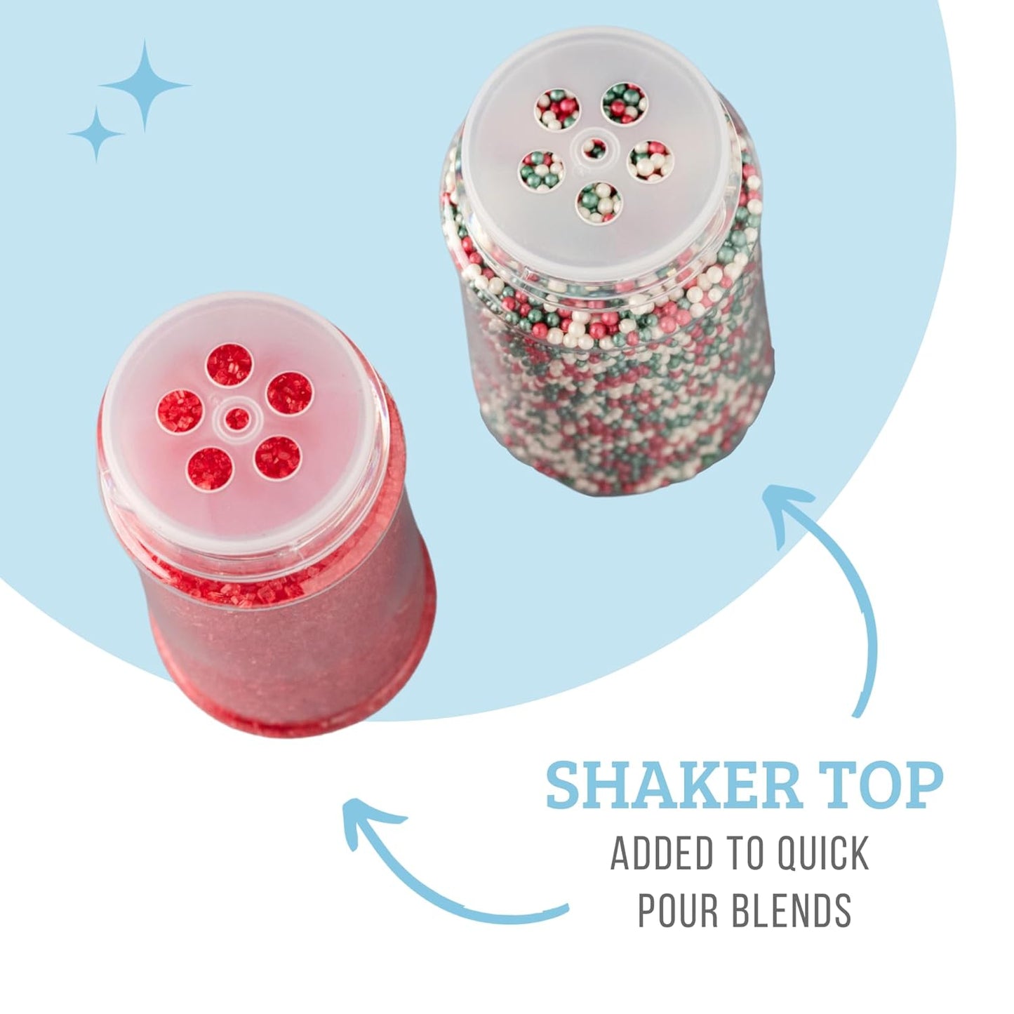 Sweets Indeed Christmas Sprinkles Mix – 10.90 oz Holiday Blend | Edible Jimmies, Nonpareils & Sugar Pearls for Decorating Christmas Cookies, Cakes, Cupcakes & Festive Desserts