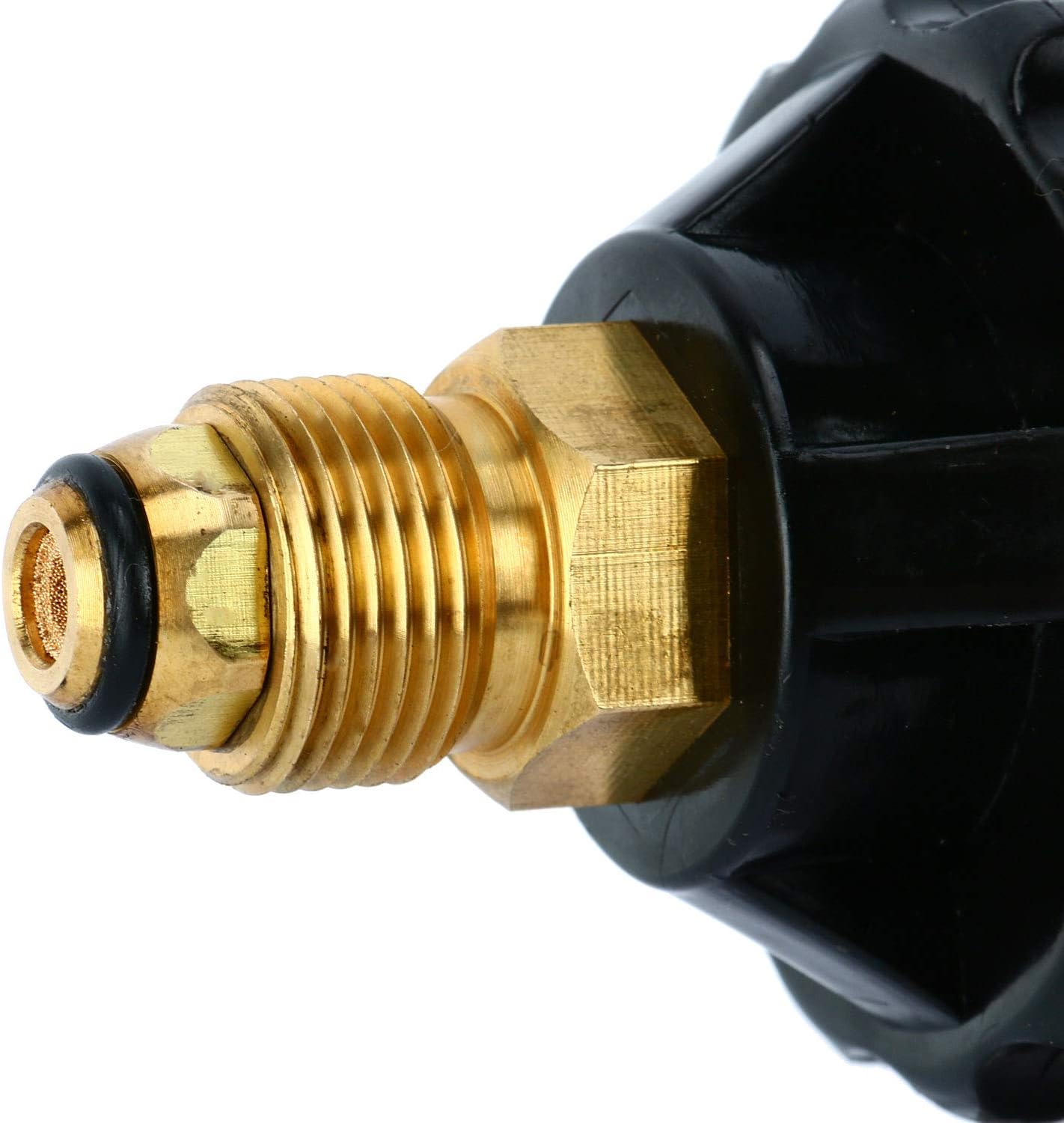 YaeTek Balloon Inflator Dual Mylar and Helium Latex Balloon Filler Valve Fits CGA-580 Tank Air Flow Inflator Regulator 0-3000 PSI (With Auto Foil Balloon Shut Off Valve) Pkg/1