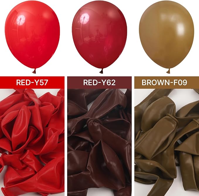 PartyWoo Burgundy Balloons 85 pcs Different Sizes of 18 12 10 5 Inch Dark Chestnut Red Maroon Balloon Arch Kit Garland for Birthday Graduation Anniversary Cherry Casino Party Decorations Red-Y62
