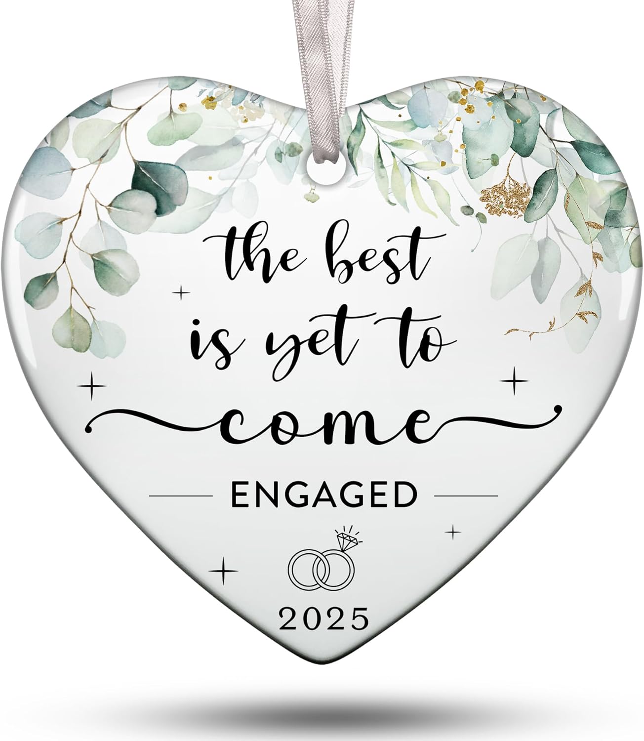 Engagement Gifts for Couples - Engagement Gifts for Women, Her, Fiance, Friends - Engaged Ornament 2025 - Unique Bride to Be Gift, First Christmas Engaged Ornament for 2025 Celebration