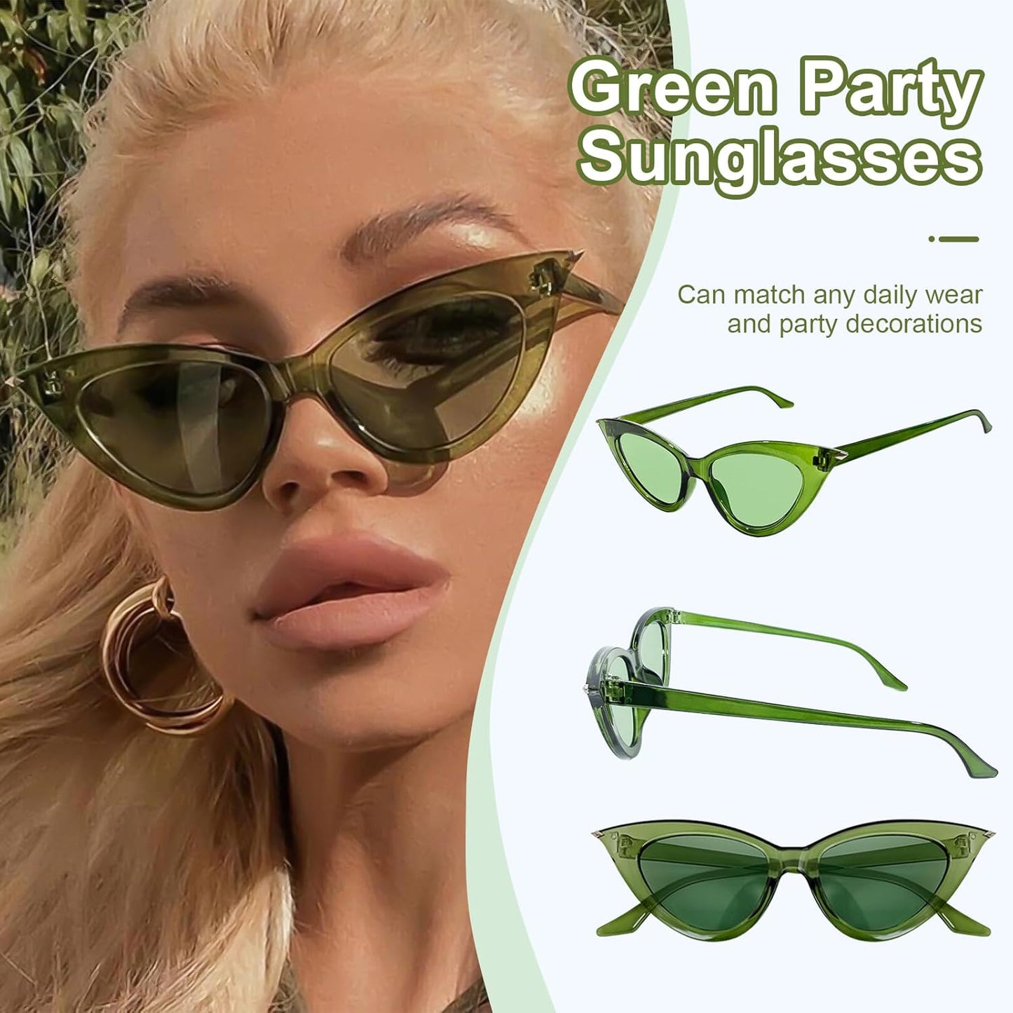 8 Mixed Style Party Sunglasses Retro Colored Party Favors Bulk Classic Costume Glasses for Women