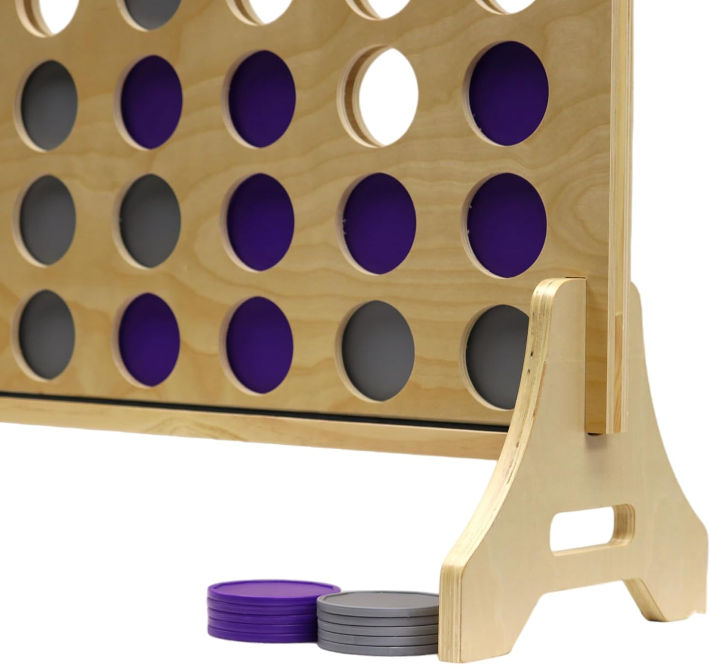 Tailgating Pros Premium Giant Four in a Row with Carrying Case - Jumbo Oversized Outdoor Yard Game - Connect Multiple Pucks in a Row to Win - Many Puck Colors Available!