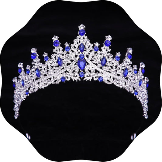Tiaras and Crowns for Women Crystal Princess Tiaras Rhinestone Queen Crowns For Wedding Bridal Birthday Prom Pageant Party (Tiara 100)