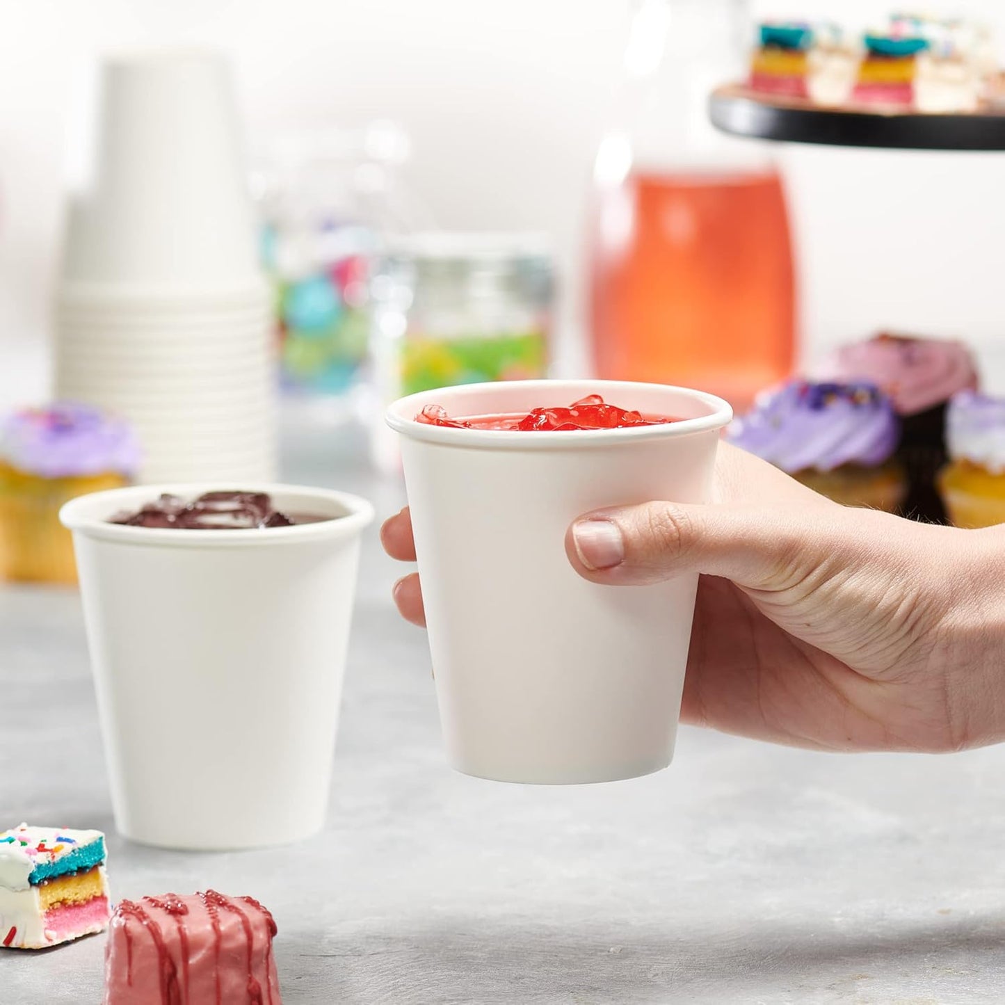 GUSTO [10 oz. - 300 count] Disposable White Paper Cups, Hot Coffee Cups - Eco-Friendly Hot Cups