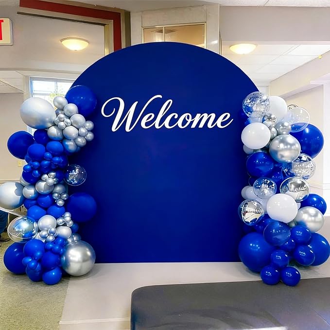 99Pcs Royal Blue Balloon Garland Arch Kit - 18/12/10/5 Inch Navy Blue Party Latex Balloons for Birthdays, Weddings, 2026 Graduations & Baby Showers