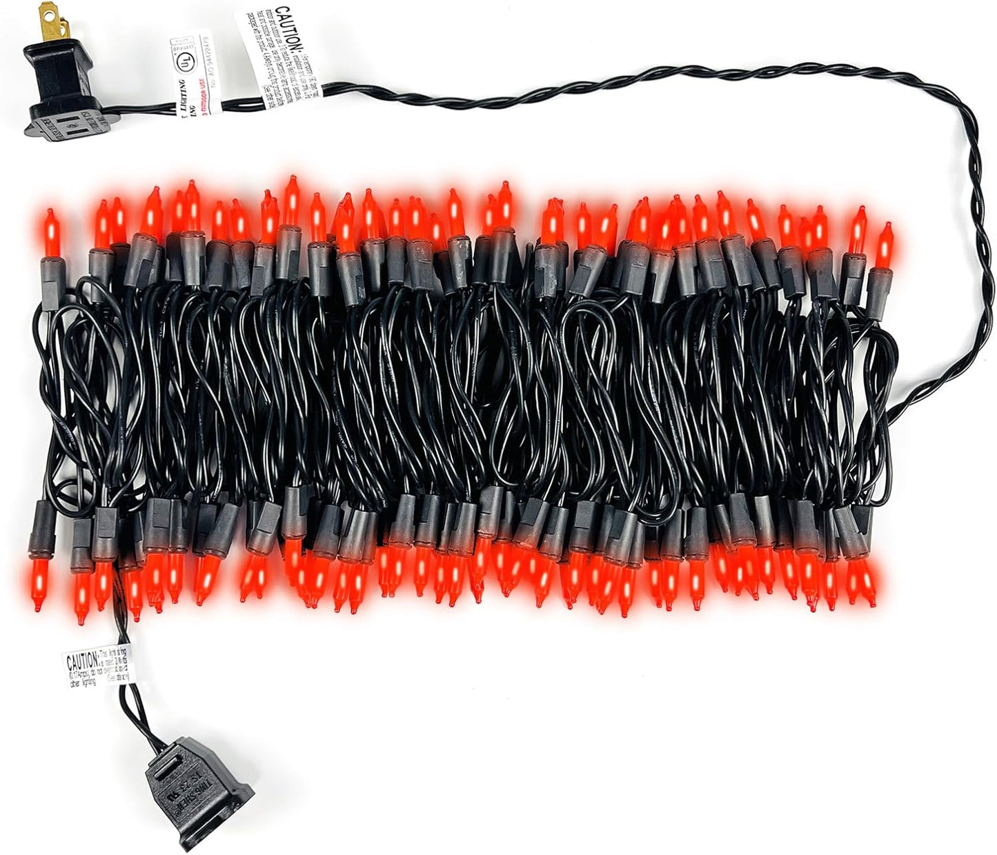 Halloween Lights 100 Counts, Orange Christmas Lights Indoor Outdoor,Black Wire Connectable of Lighting String,Decorations for Holiday, Party,Festival